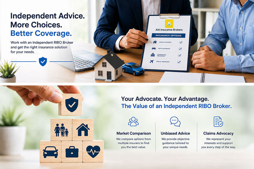 Benefits of working with an Independent RIBO Broker in Ontario including market comparison, unbiased advice, and claims advocacy.